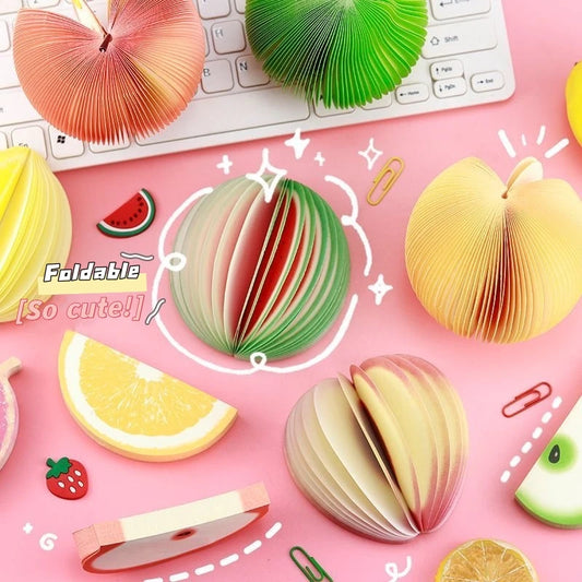 Notas Adhesivas 3D en Forma de Fruta - Bloc de Notas Creativo