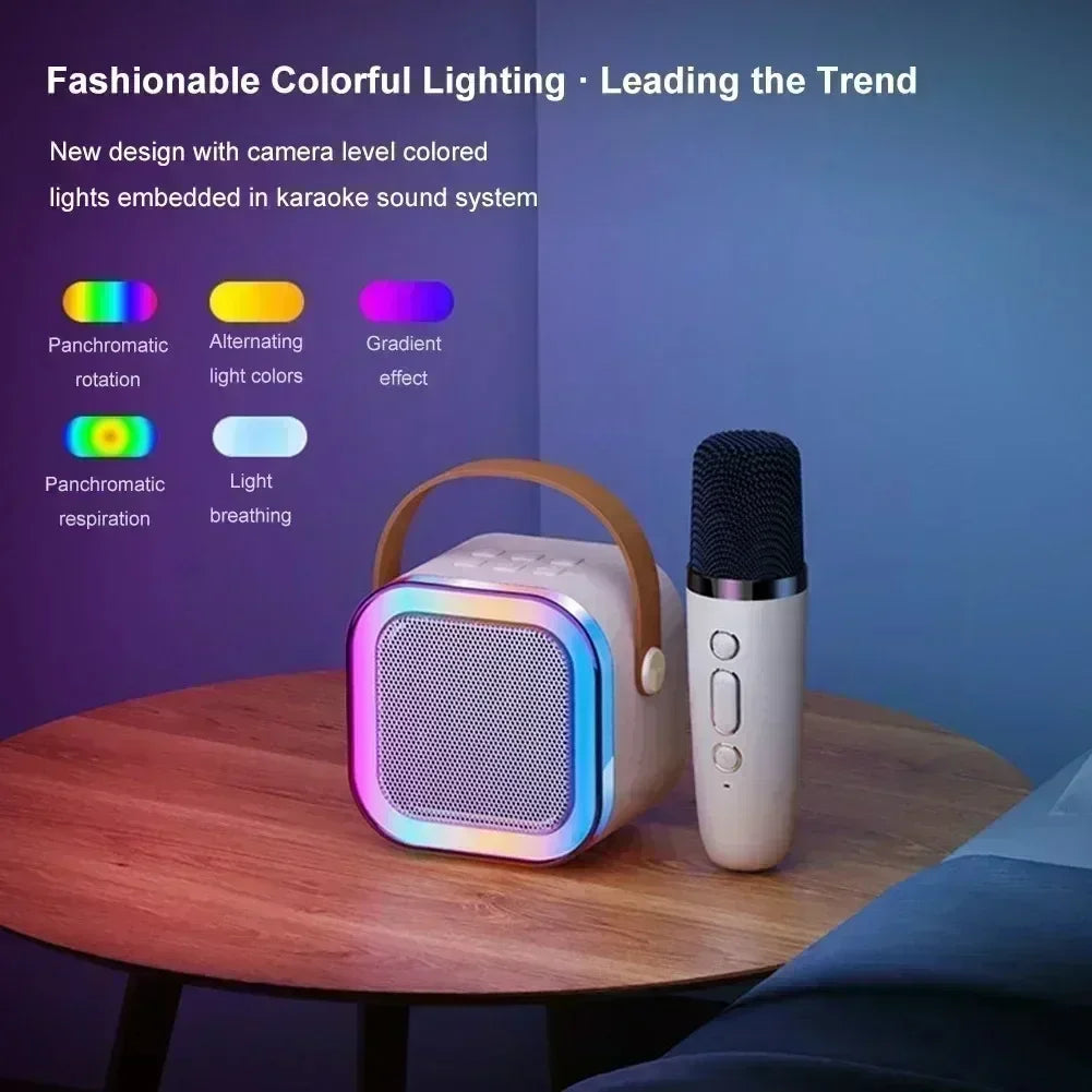 Bocina Karaoke Bluetooth K12 con Micrófono Inalámbrico
