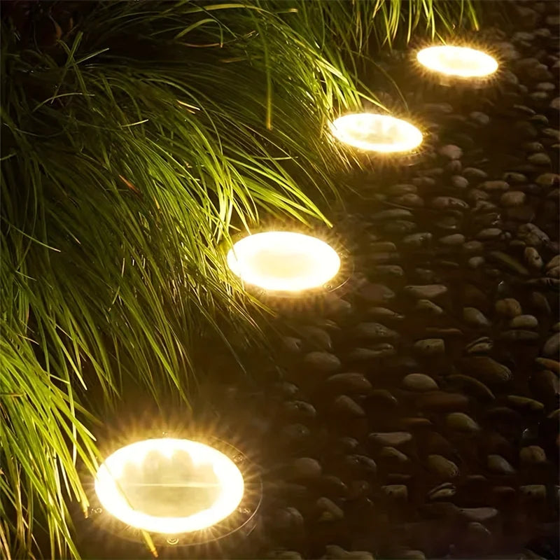 Luz Solar LED para Jardín – Lámpara de Suelo Impermeable para Camino y Patio