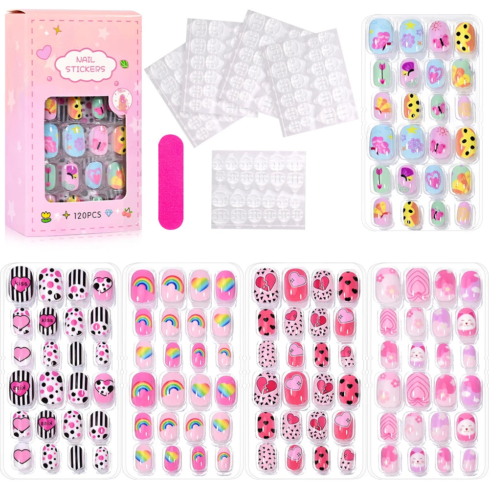 Set de Uñas Postizas Kawaii para Niñas