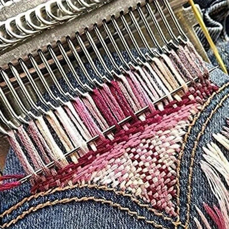 Heramienta de Costura y Tejido Creativo - Mini Loom Tool para Patching