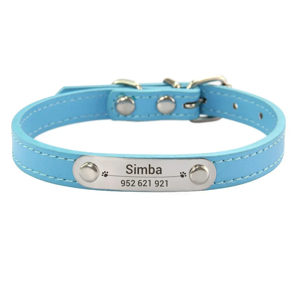 Collar Personalizado para Perro con Placa Grabada