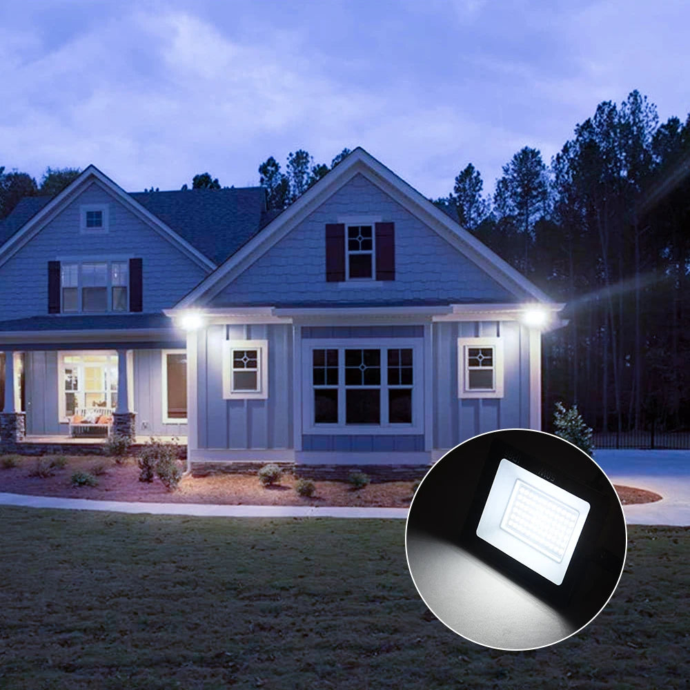 Reflector LED Exterior Impermeable IP66 – Luz LED de Alta Potencia para Jardín y Seguridad