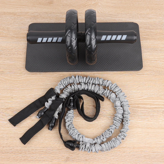 Ab Roller Doble Rueda con Rodillera – Entrenamiento de Core en Casa, Entrenamiento de Abdomen y Brazos