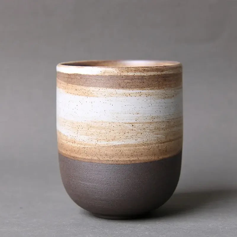 Tazas de Té Kung Fu de Cerámica 120ml - Estilo Japonés Wabi-Sabi