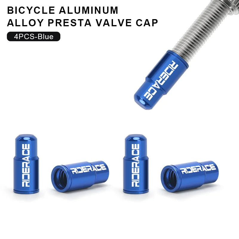 Tapas de Válvula Presta RIDERACE - Aleación de Aluminio CNC para MTB
