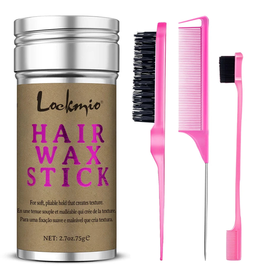 Barra de Cera para Cabello Fijador Anti Frizz