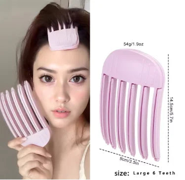 Pinza para flequillo con efecto de volumen y rizado – Elevación de raíz sin calor para mujer. Herramienta de peinado natural para el cuidado del cabello