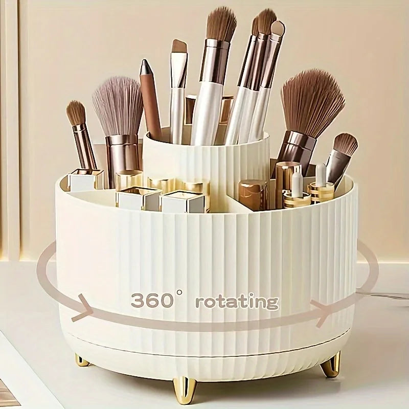 Organizador Giratorio 360° para Maquillaje, Brochas y Escritorio