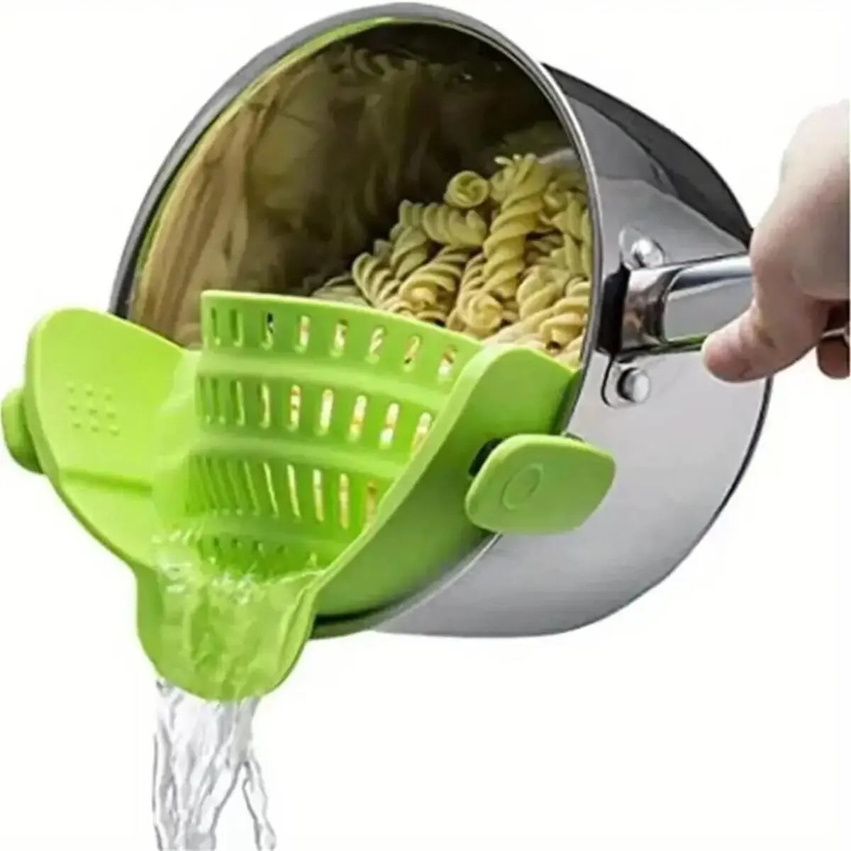 Colador de Silicona Ajustable con Clip - Escurridor Portátil para Ollas