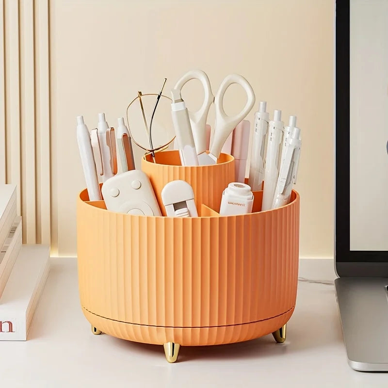 Organizador Giratorio 360° para Maquillaje, Brochas y Escritorio