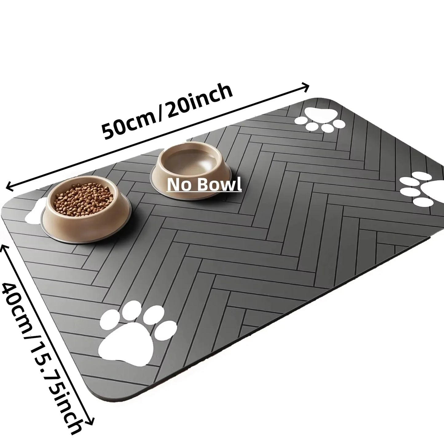 Tapete Absorbente para Comida de Mascotas Impermeable y Antideslizante