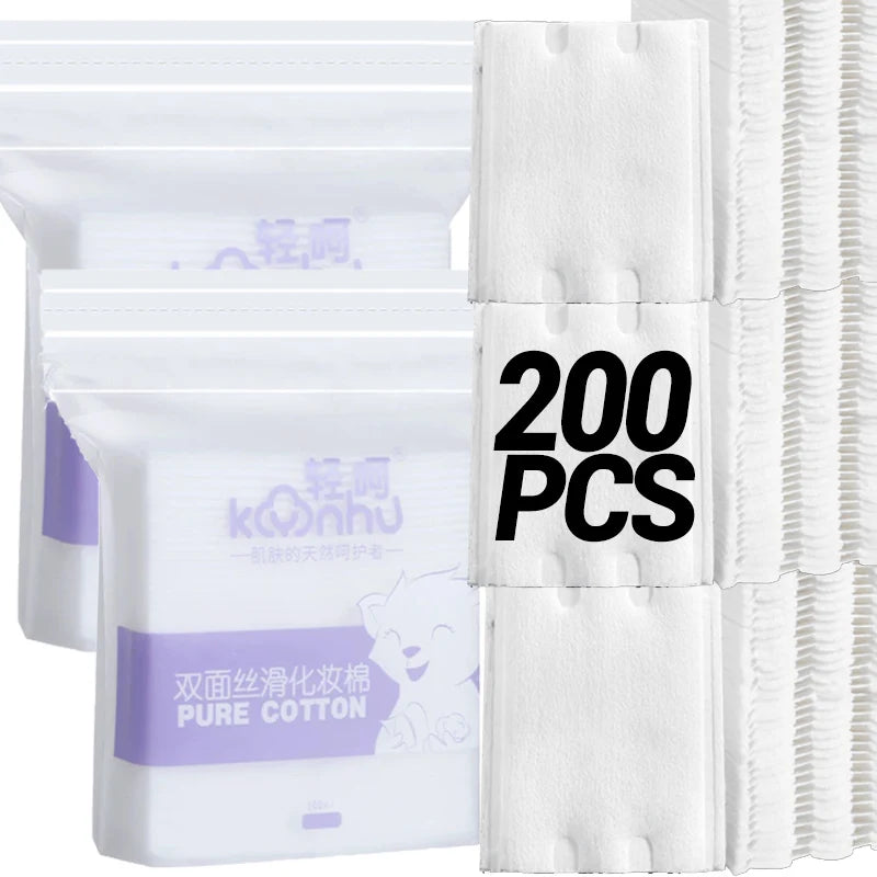Pads Desmaquillantes de Algodón 100% Natural para Limpieza Facial Discos de Algodón para Cara y Ojos