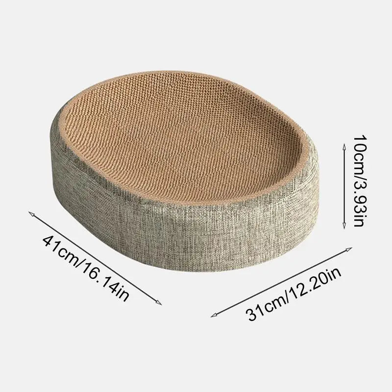 Rascador y Cama para Gato de Sisal 2 en 1 Antiestrés y Protector de Muebles
