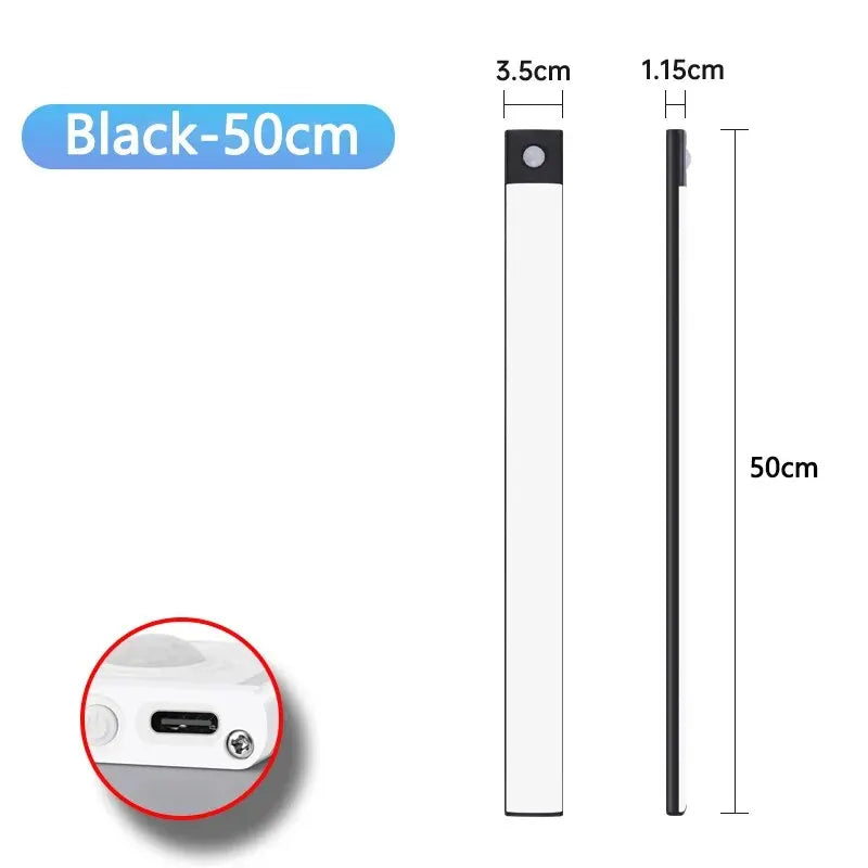 Lámpara LED para Gabinete con Sensor de Movimiento - Recargable USB-C