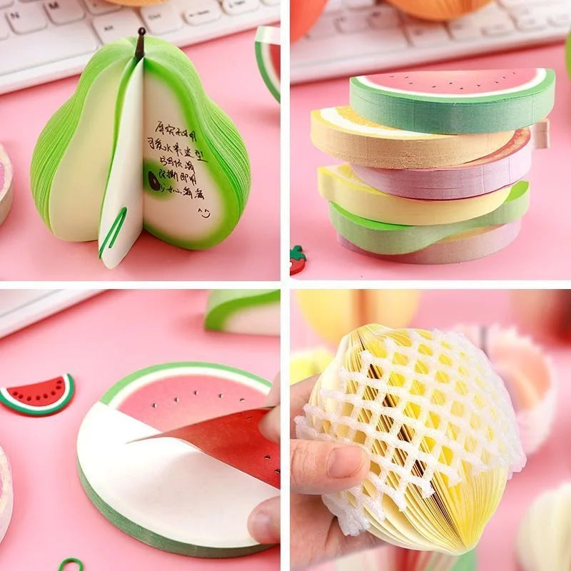 Notas Adhesivas 3D en Forma de Fruta - Bloc de Notas Creativo