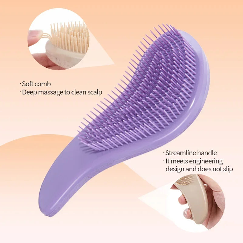 Cepillo de Cabello Ergonómico – Desenredo Fácil y Sin Dolor