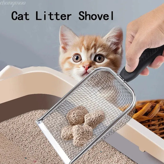 Pala de Acero Inoxidable para Arena de Gato