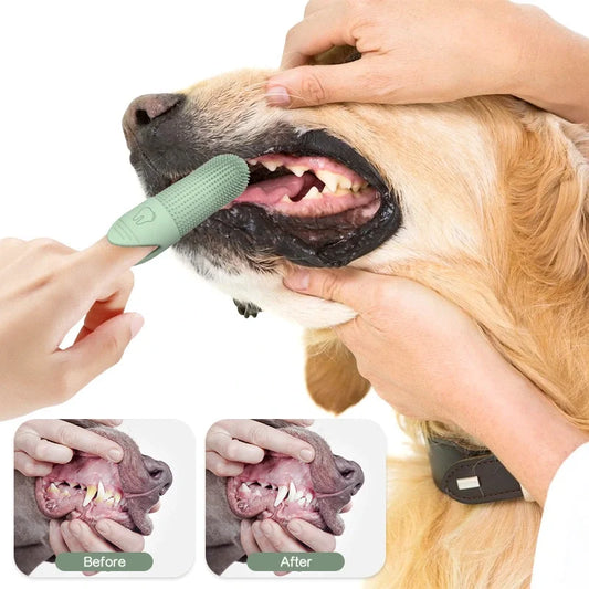 Cepillo Dental de Silicona para Mascotas