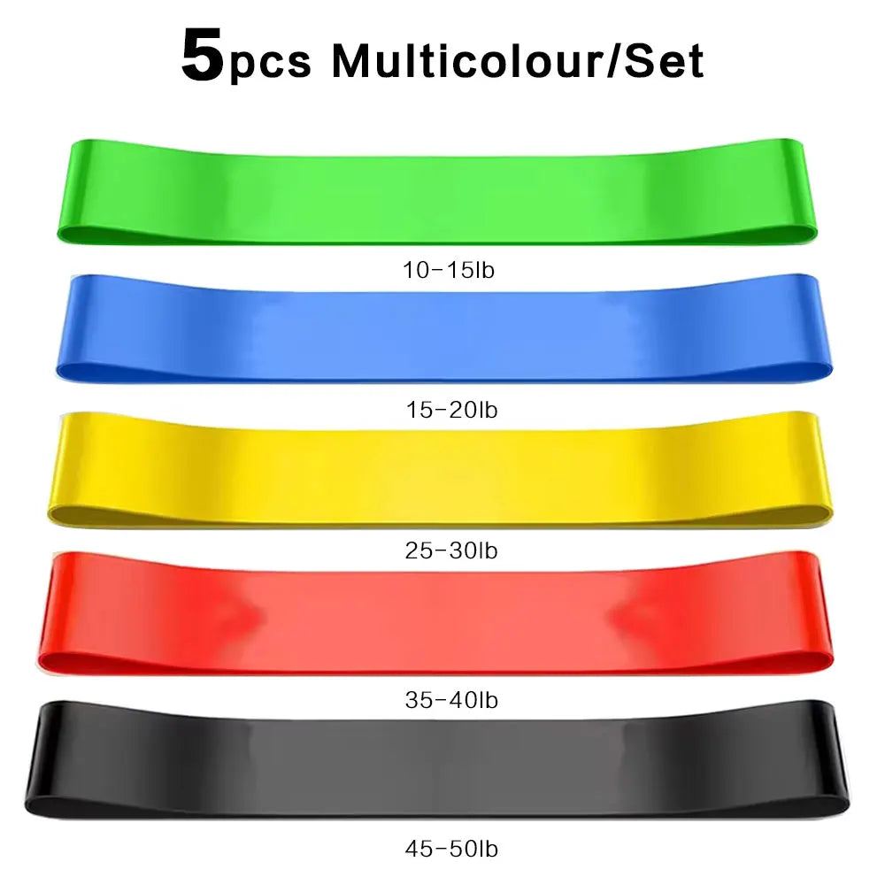 Bandas de Resistencia para Ejercicio (Set de 5) | Bandas Elásticas para Fitness y Entrenamiento