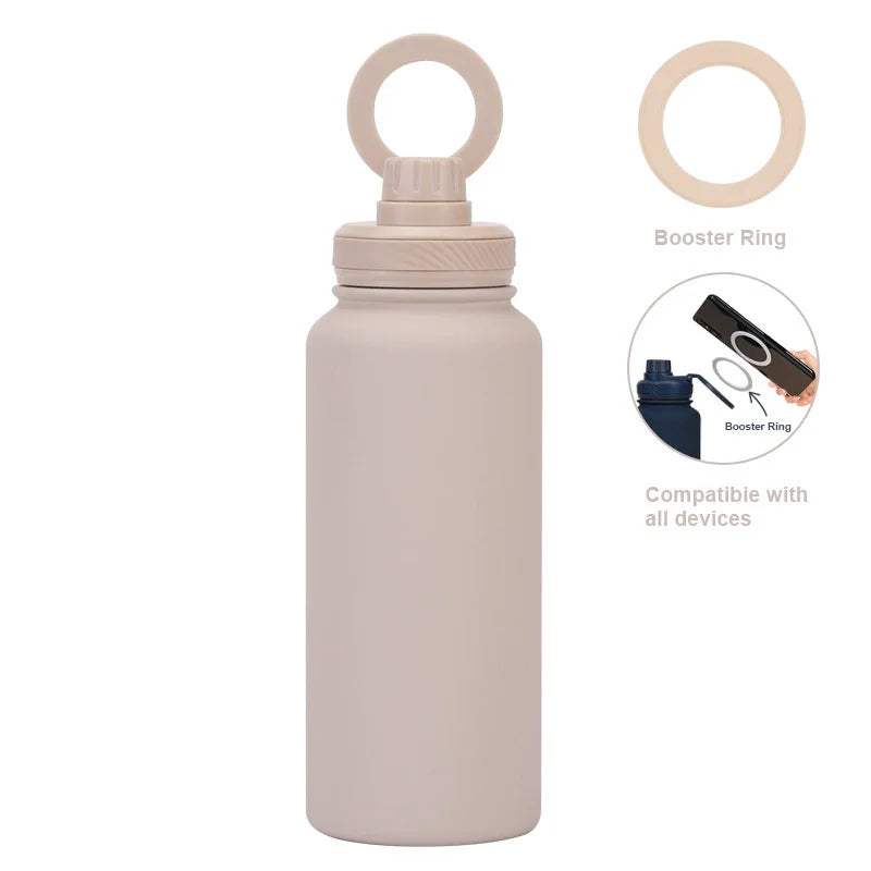 Botella Térmica con Soporte Magnético para Celular (1000 ml)