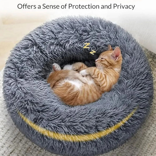 Cama Redonda Suave para Perros y Gatos – Cama Acolchada para Mascotas