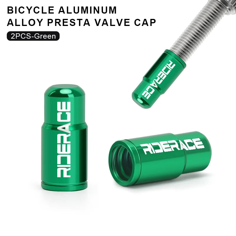Tapas de Válvula Presta RIDERACE - Aleación de Aluminio CNC para MTB