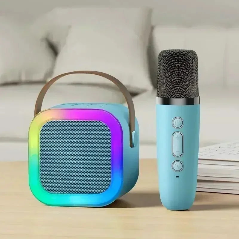 Bocina Karaoke Bluetooth K12 con Micrófono Inalámbrico