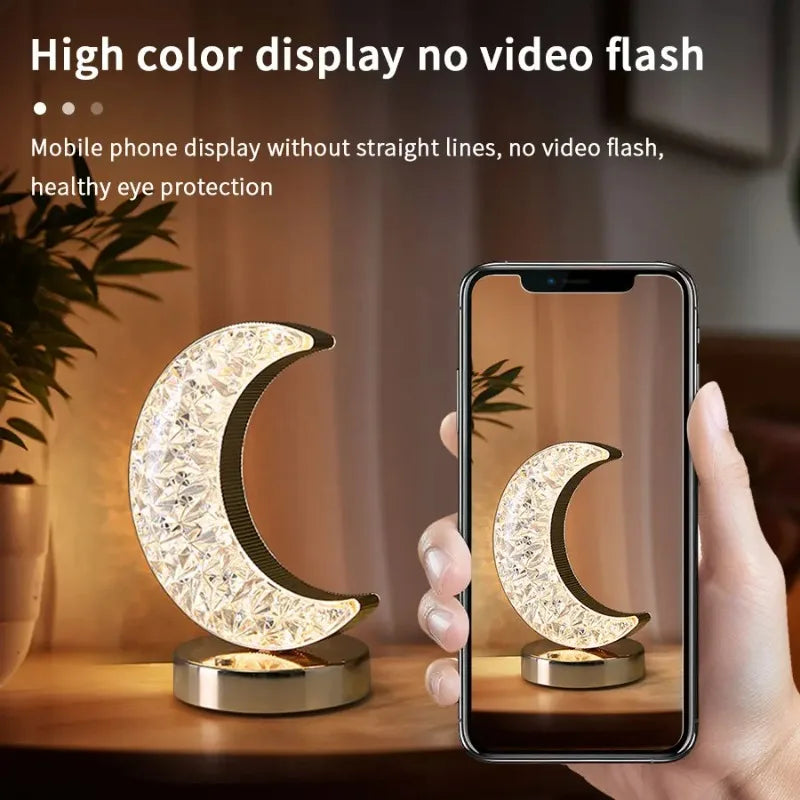 Lámpara LED Decorativa Luna y Estrella Recargable